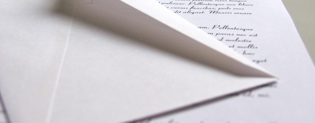 Sobre sobre una carta escrita